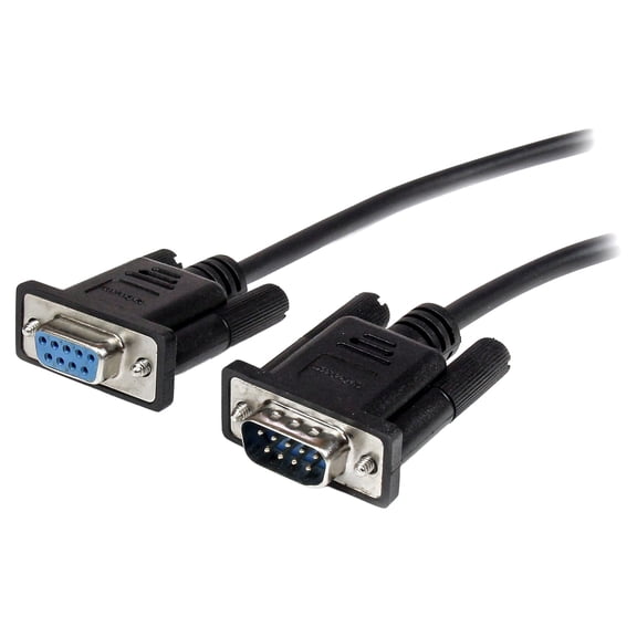 StarTech.com 3m Black Straight Through DB9 RS232 Serial Cable - M/F, 1 (Quantity)