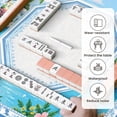 thumbnail image 5 of Mahjong Mat 31.5" x 31.5" Colorful Coastal Village Sailboats Palm Trees Tropical Flowers Non-Slip Noise Reduction Mahjong Tiles Table Cover for Dominoes Poker Card Board and Tile Games, 5 of 6