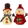 thumbnail image 1 of Decoración de mesa navideña Sancodee Snowman con luces LED, 1 of 7