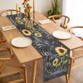 thumbnail image 3 of You Are My Sunshine Table Runner - 60 Inch Long, Kitchen Dining Table Runner Dresser Scarves, Yellow Sunflowers Cute Bees Heart Dark Gray Farmhouse Decor for Coffee Tables Wedding Party Banquet, 3 of 8