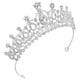 thumbnail image 4 of KAKOWELY Tocado de niña de las flores con brillantes diamantes de imitación, tocado de cumpleaños, tiara de niña de las flores, corona, 4 of 4