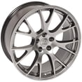 thumbnail image 4 of OE Wheels DG69 22 Inch Rims and Tires Fit Ram Hellcat Style 5x139.7 22x10 Gloss Hyper Black - Dueler H/L Alenza 285/45-22 (Set of 4), 4 of 5