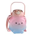 thumbnail image 2 of Botella de agua de oso Kawaii de 1100ml, taza para beber deportiva de Color degradado, regalo rosa Ndcxsfigh Para Estrenar, 2 of 2