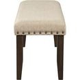 thumbnail image 5 of ZXNYH Moriville Casual Rustic Upholstered Dining Bench, Grey & Brown, 5 of 8