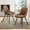 Brown, variant on Andeworld Modern Dining Chairs Set of 2 Upholstered Accent Chair Mid Century Armless Leisure Chair Kitchen Living Room Faux Leather Desk Side Chair with Metal Legs-Brown