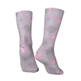 thumbnail image 5 of Uemuo Pink Flamingo Pattern Women's Crew Socks, Soft Durable Breathable Moisture-Wicking with Odor Control Cotton socks, 5 of 9