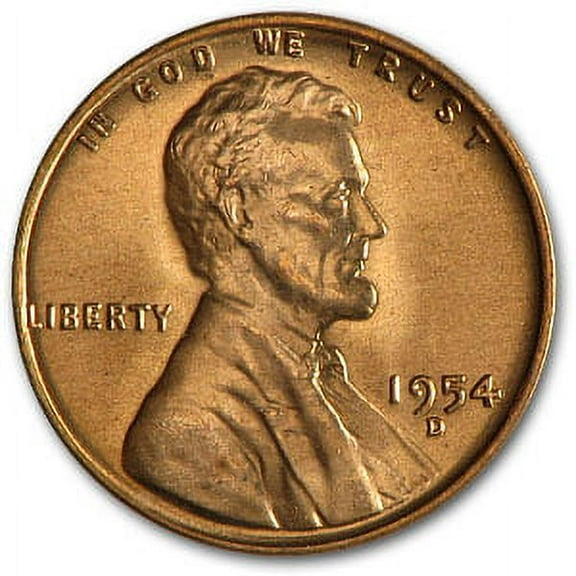 1954-D Lincoln Cent BU (Red)