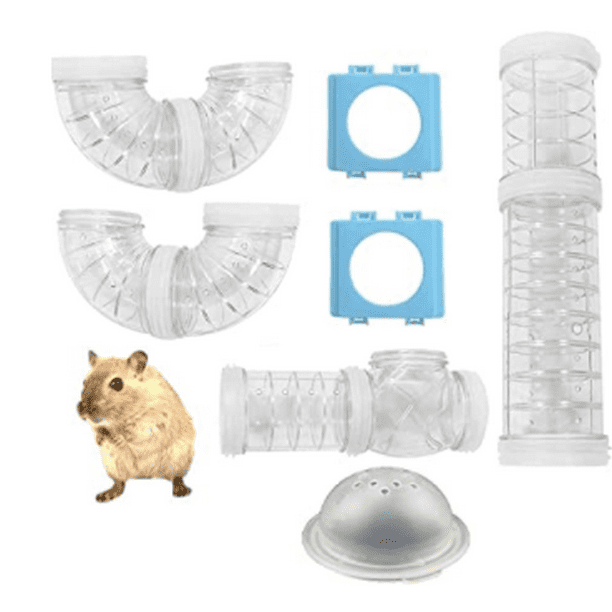 Juguete para ratas con pista de túnel de conexión, juego de tubos