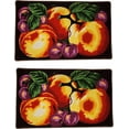 thumbnail image 2 of 2PC KITCHEN RUG PEACH & BLUE BERRY, 2 of 2