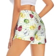 thumbnail image 4 of Picia Insects Pattern Women's 2 in 1 Athletic Running Shorts High Waisted Workout Casual Gym Sweat Shorts with Comfy Liner Zipper Pockets-XX-Large, 4 of 9