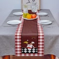 thumbnail image 4 of Table Runner Dresser Scarves 72 Inch Long, Kitchen Chef with Delicacy Linen Dining Table Runners Classic Red White Black Lattice Grid Tabletop Scarf for Wedding Holiday Party Kitchen, 4 of 7