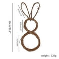 thumbnail image 2 of Easter Rattan Circle Bunny Wreath, Diy Craft Vine Branch Wreath For Front Door Wall Holiday Decor, Rabbit Shaped Wreath For Easter Party Wedding Garden Balcony Decoration, 2 of 4