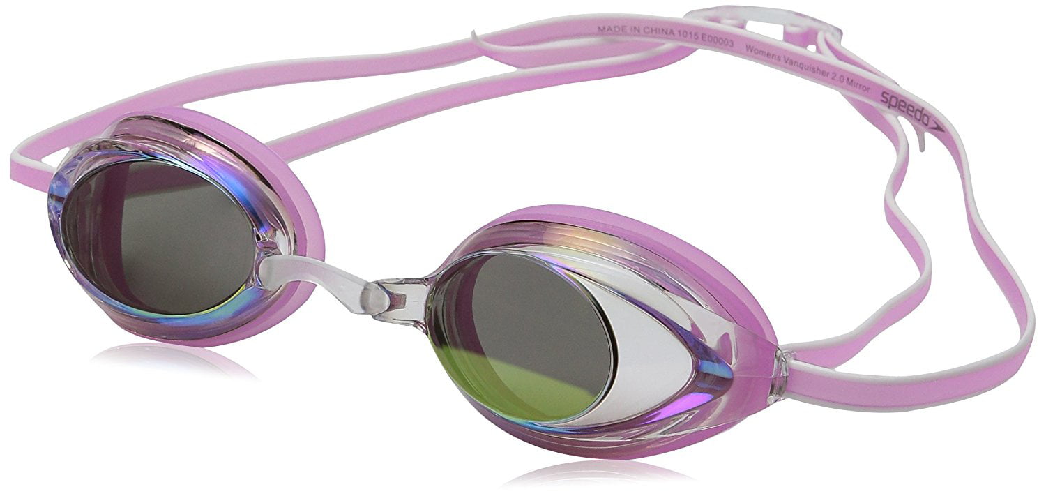 Pink Speedo Women's Vanquisher 2.0 Mirrored Swim Goggles Panoramic 