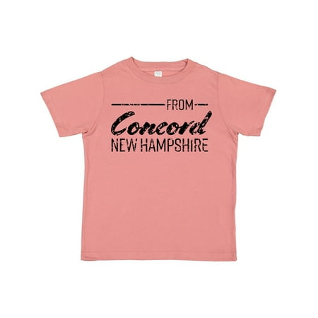 

Inktastic From Concord New Hampshire in Black Distressed Text Gift Toddler Boy or Toddler Girl T-Shirt