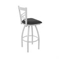 thumbnail image 2 of XL 802 Misha 36" Swivel Extra Tall Bar Stool with Black Wrinkle Finish and Dark Cherry Oak Seat, 2 of 2