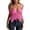 Pink, variant on Crop Camisole Tops for Women Deep V Neck Spaghetti Strap Ruffle Flowy Backless Cami Tank Top Y2k Going out Tops