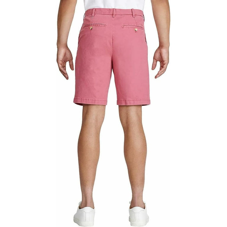 IZOD Mens Saltwater Stretch Chino Short, Red, 36, Soft Mid-Weight