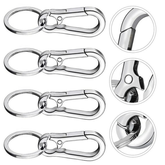 STRANDCHIC 5Pcs Simple Key Ring with Practical Hook Design Durable and Suitable for Waist Decoration