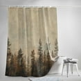 thumbnail image 5 of Waterproof Shower Curtain - Vintage Forest Tree Texture Bathroom Curtains with Hooks,Nature Scenery Painting Bathtub Curtain for Shower Stall,72x72 Inch, 5 of 6