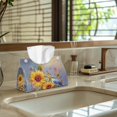 thumbnail image 5 of ZUXONGSY Sunflower Bird Tissue Box Cover 2 Packs Rectangular Tissue Boxes Covers with Buckle PU Leather Tissue Box Waterproof Tissue Case Bag Organizer for Table, Dresser, Countertop, 5 of 7