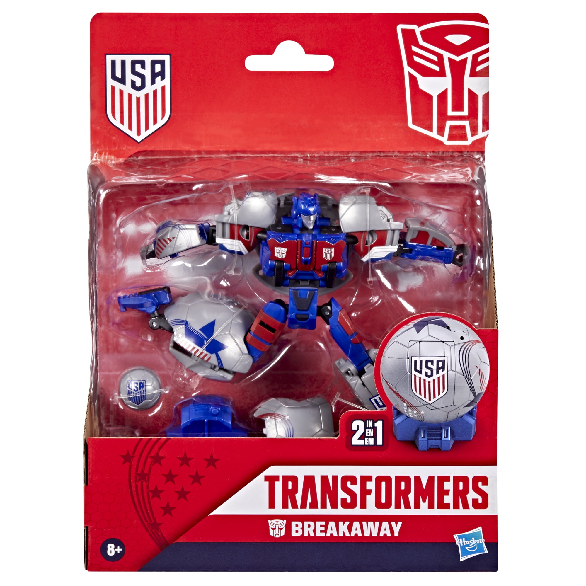 Transformers Toys US Soccer Federation Breakaway 5.5" Action Figure, Birthday Gifts, Robot Toys for Ages 8+