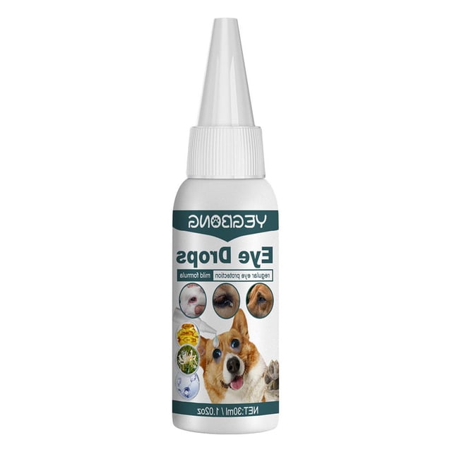 Gotas antiinflamatorias para los ojos de mascotas de 30ml, elimina la suciedad de los perros, suministros de limpieza para mascotas Ndcxsfigh Libre de BPA