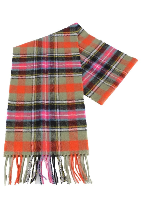 Bowhill Bruce of Kinnaird Lambswool Scarf - Red/Green