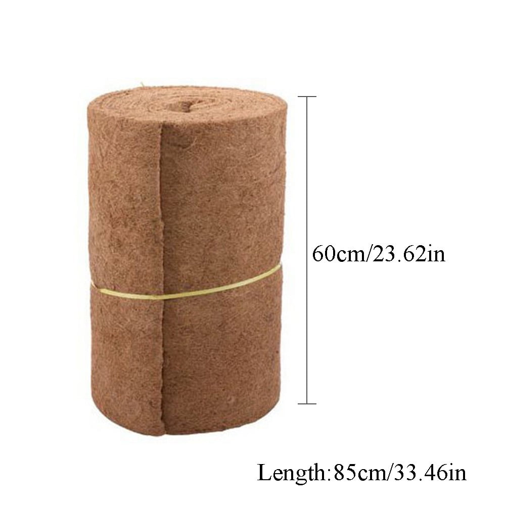 Coco Liner Bulk Roll with 24inch Width and 33inch Lenth Natural Coconut Liner Coco Fiber Replacement Liners for Wall Hanging Baskets Home Garden Wedding Wall Planter 