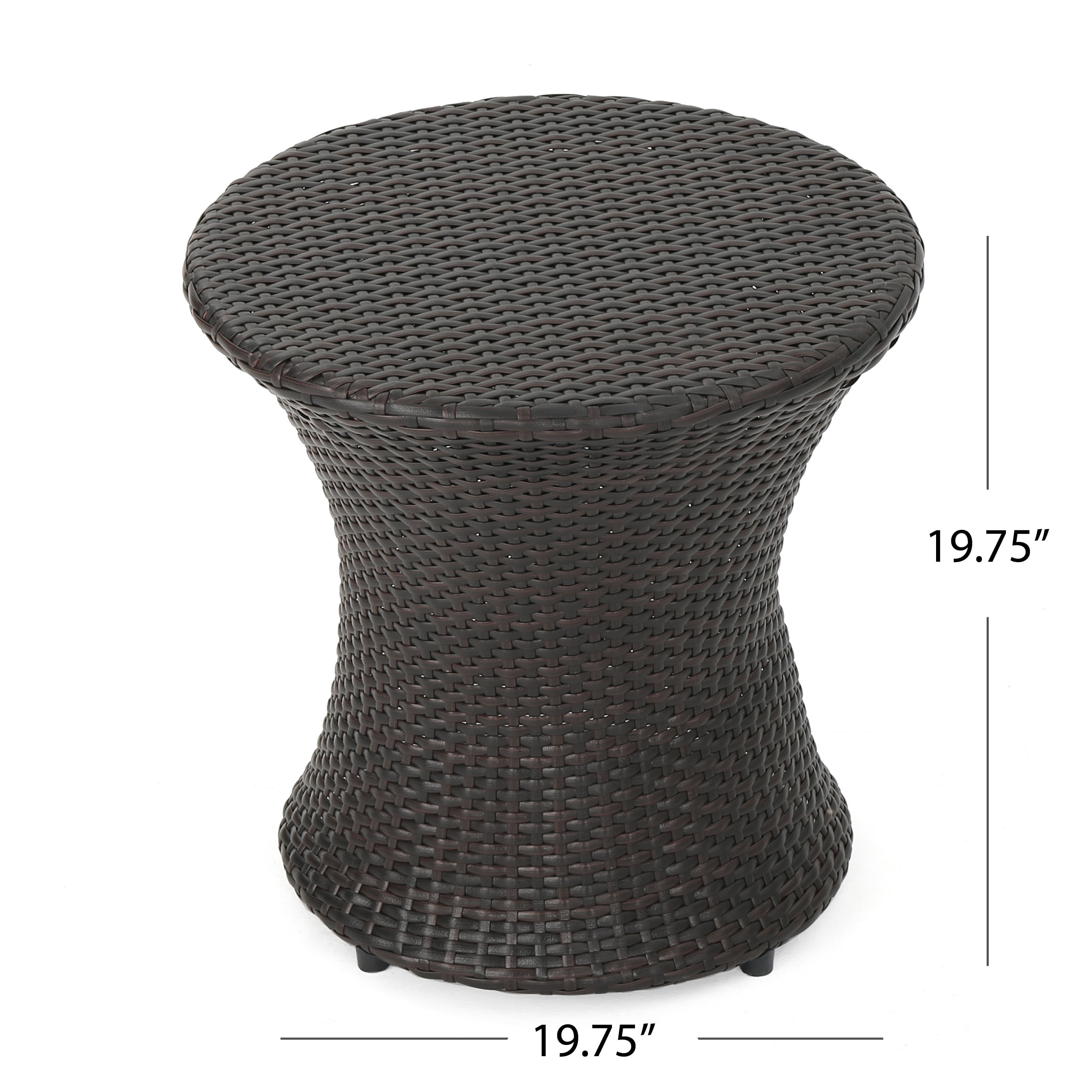 Brown Wicker Outdoor Brown Accent Table