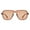 Brown (Brown), variant on Retro Style Sunglasses Square Keyhole Frame Unisex Fashion UV 400 Black, Black