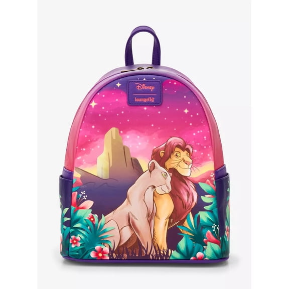 THE LION KING NALA  AND SIMBA PRIDE ROCK LOUNGEFLY BACKPACK