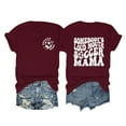 thumbnail image 1 of MesaSe Ladies‘ Solid Color  Neck Double Football Print Short Sleeve T Shirt, 1 of 5