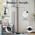 thumbnail image 6 of Arc Floor Lamp with Adjustable Lampshade Blue Cowboy Boots Floral Soft Watercolor Style Standing Lamp 3 Color Temperatures Dimmable Tall Pole Lamp with Foot Switch for Bedroom, 6 of 8