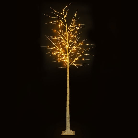 8 FT Lighted Birch Tree Artificial Twig Tree Lamp for Christmas