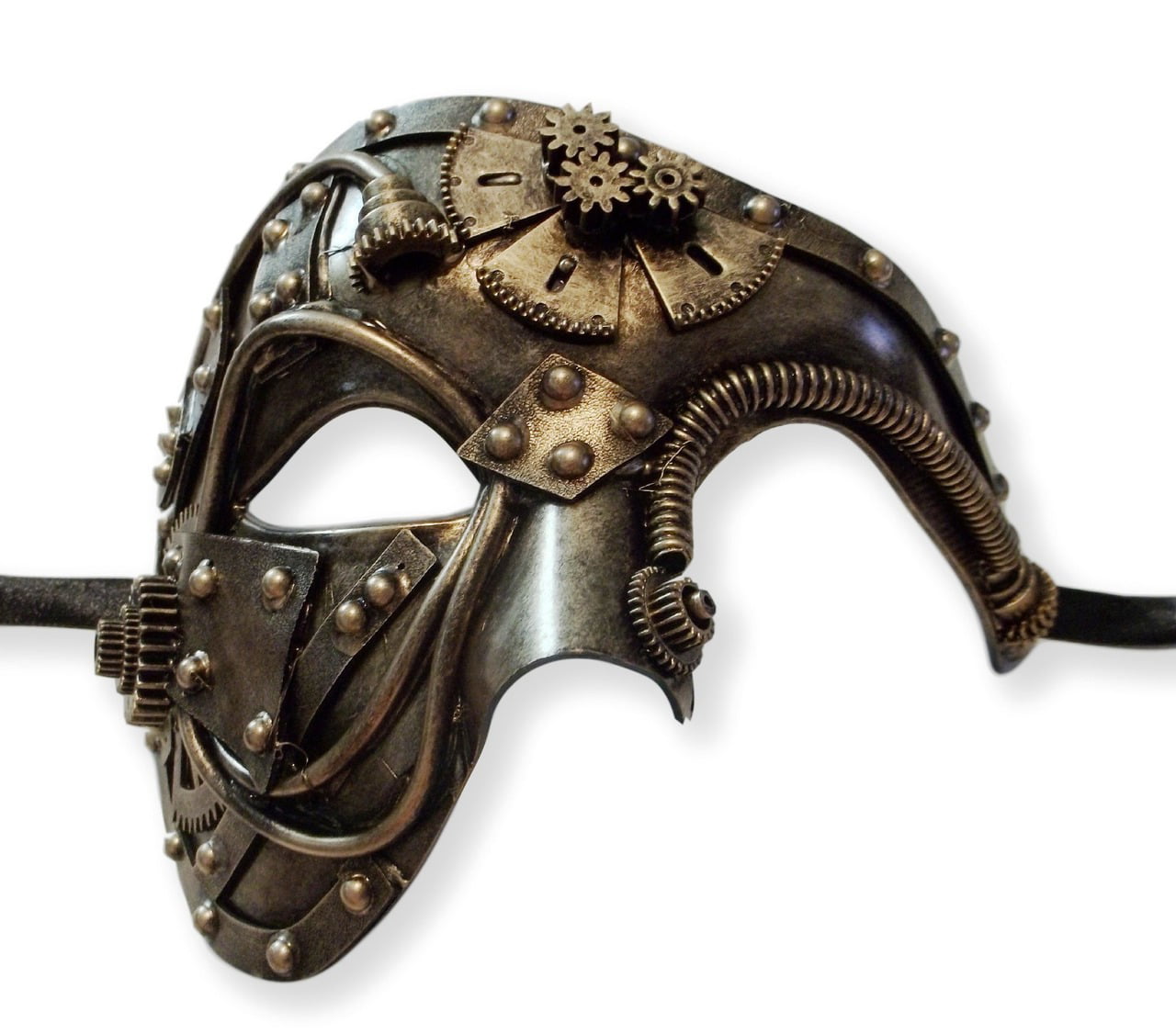 Masquerade Mask New Steampunk Rusty Gold Phantom Gears Halloween Costume Unisex 