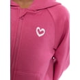 thumbnail image 4 of Wonder Nation Toddler Girls Full Zip Hoodie, Sizes 12M-5T, 4 of 6