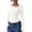 White, variant on PRETTYGARDEN Womens Early Fall Fashion Long Sleeve T Shirts Asymmetrical Ribbed Fitted Trendy Going Out Tops Y2K Outfits