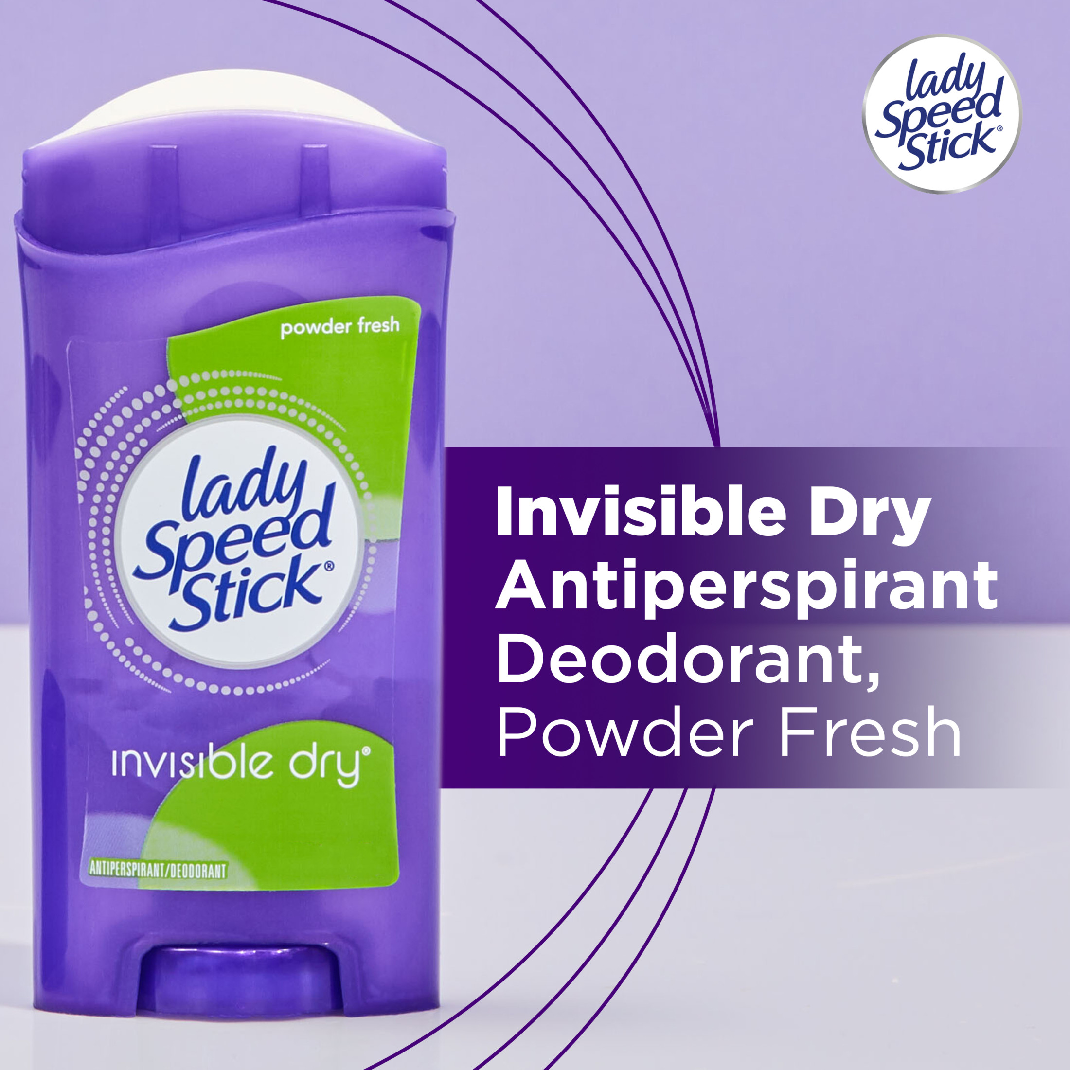 Lady Speed Stick Invisible Dry Antiperspirant Deodorant, Powder Fresh, 1.4oz - image 5 of 15