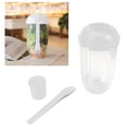 thumbnail image 1 of Vaso mezclador de ensaladas Keep Fit con tenedor y soporte para aderezos, recipiente para la salud, desayuno vegetal portátil, 1 of 6