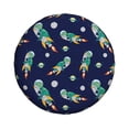 thumbnail image 4 of Spare Tire Cover, Astronaut Dinosaur And Space Wheel Cover Tire Covers For Trailers Car Truck Camper Universal Tire Covering Fits Diameter14"-17", 4 of 4