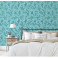 thumbnail image 5 of S4Sassy Removable Nature-Inspired Waterproof Wall Wrap, Plain Finish Wallcover, Botanical Twig Print Contact Paper For Walls, Dresser, Self Adhesive Vinyl Wallpaper Roll- Teal(25"X60"), 5 of 9