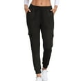 thumbnail image 2 of Women's Solid Color Work Pants with Pockets, High Waisted Tummy Control Straight Leg Trousers, Professional Office Slacks for Business Casual, Practical Gifts for Women | CSEONE,Black L, 2 of 8