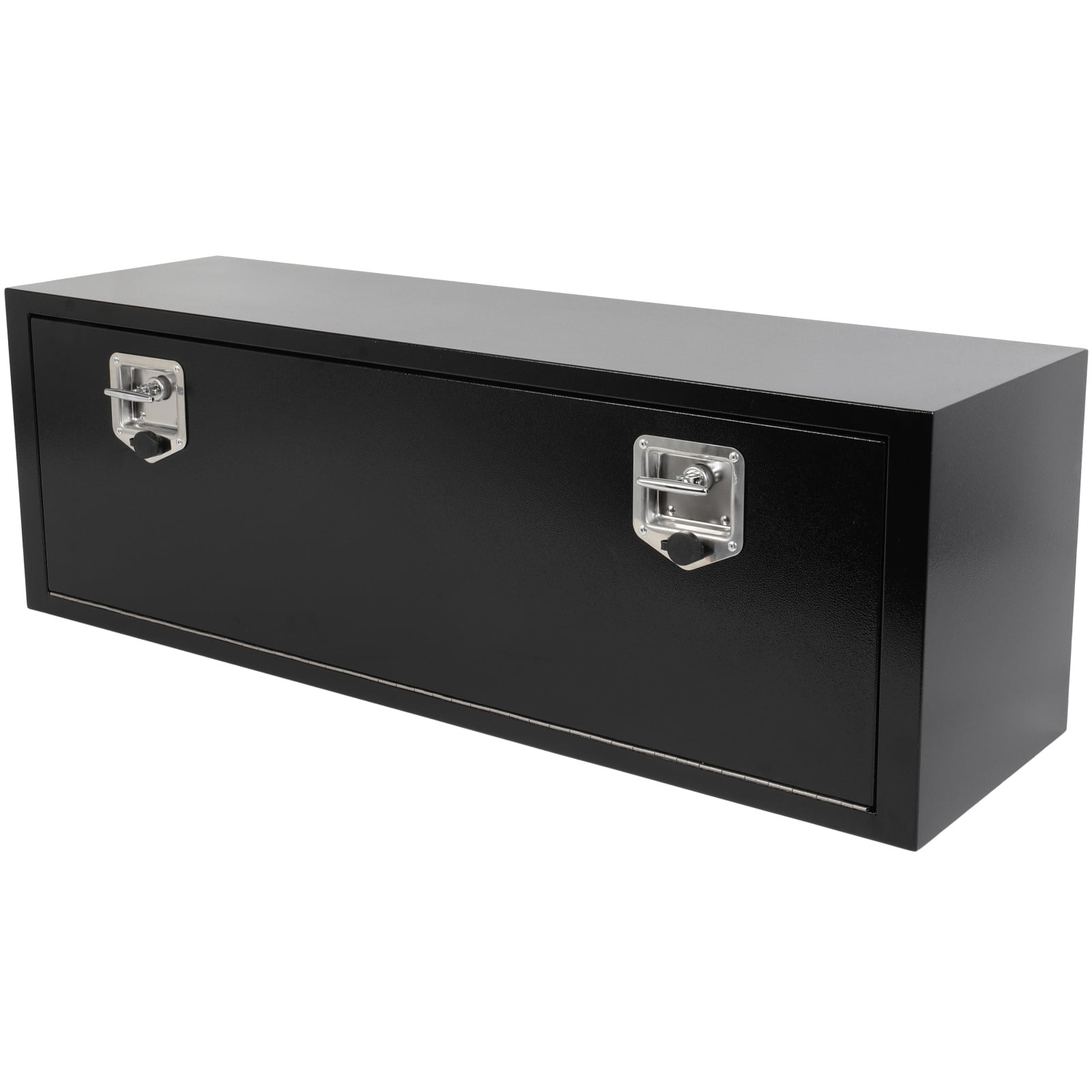 SCITOO 48 Inch Truck Bed Tool Box Iron Heavy Duty Trailer Storage Box with Lock Keys Waterproof Organizer Chest for Pick up Truck Bed ATV RV Trailer Black 48X14X16