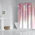 thumbnail image 5 of Rideau de Douche pour Salle de Bain Hiver Flocon de Neige Boule de Noël Rose Rideau de Salle de Bain Durable Simple Crochets de Rideaux de Salle de Bain Inclus,72x72 Pouces, 5 of 5