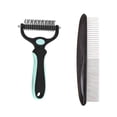 thumbnail image 2 of Planet Pet Grooming Brush - 2-Sided Dematting Comb and Undercoat Rake for Dogs and Cats,Extra Wide, Blue, Dog Grooming Brush, Dog Shedding Brush, 2 of 6