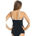 thumbnail image 3 of Freya Womens Back to Black Deco Underwired Moulded Tankini, 28GG, Black, 3 of 3