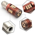 thumbnail image 3 of Xotic Tech 2x 1156 BA15S P21W LED Bulb, Super Bright 3000K Amber 30-SMD 3030 LED Front Rear Turn Signal Blinker Light Lamp No Polarity, 3 of 9