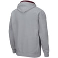thumbnail image 3 of Men's Colosseum Heathered Gray Mississippi State Bulldogs Arch & Logo 3.0 Full-Zip Hoodie, 3 of 3