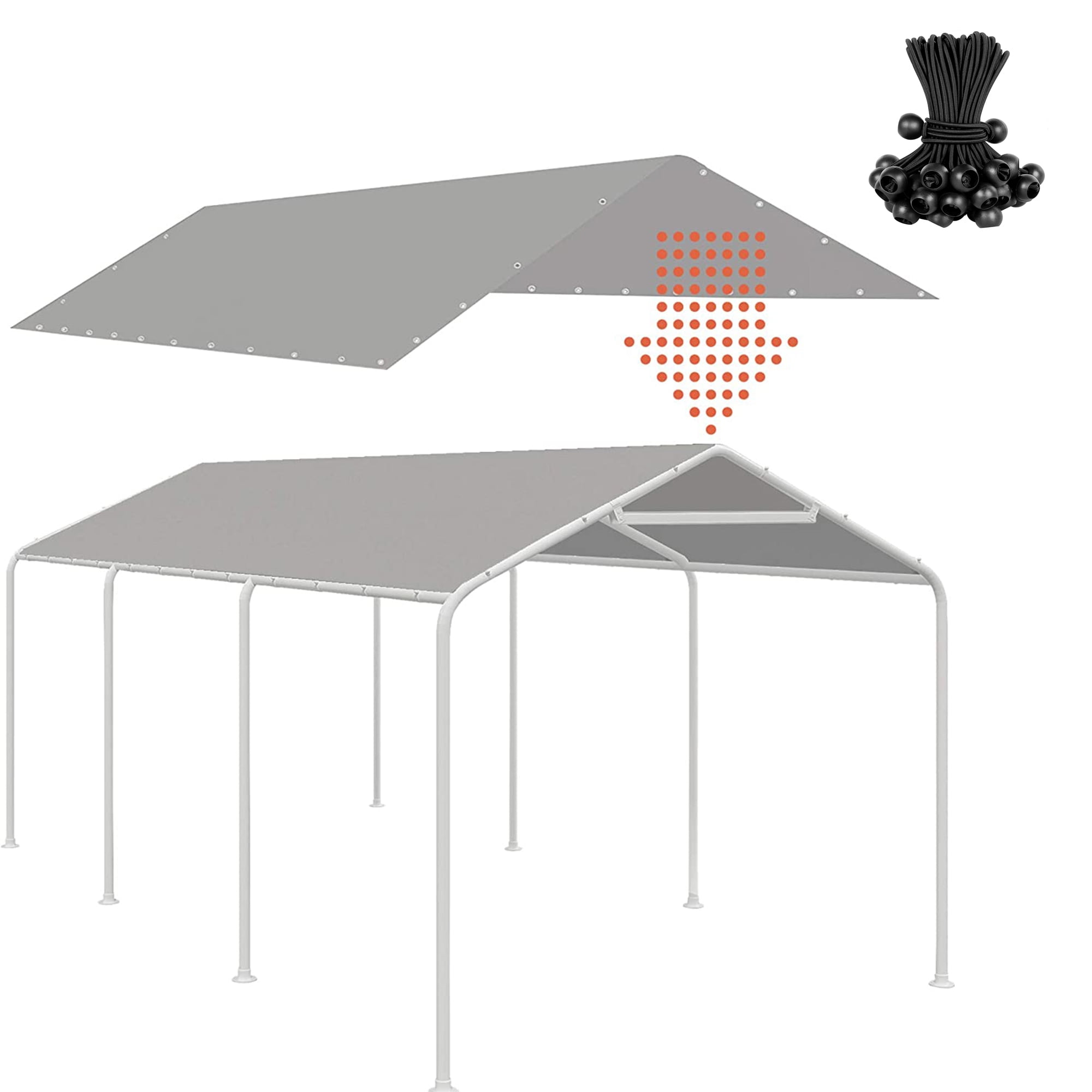 LZBEITEM Replacement Carport Car Port Canopy Tent 10x20 Heavy Duty