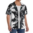 thumbnail image 2 of Logiee Abstract Eagle Ink Print Men's Button Down Shirts Short Sleeve, Summer Beach Shirts,Vacation Wedding Shirts,Men's Casual Button-Down Shirts with Pocket-X-Large, 2 of 5